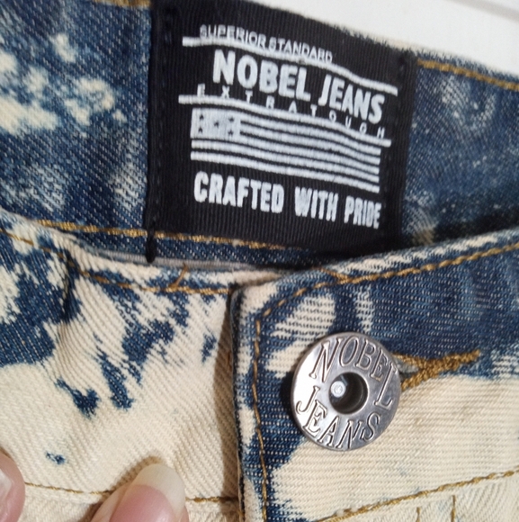 Noble Jeans Superior Standard Acid Wash Moto Jeans with Zippers - Picture 6 of 12